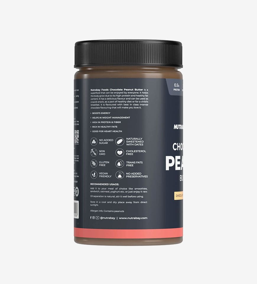 Nutrabay Foods Chocolate Peanut Butter - Buy Mongo-Themed gym fitness Online | mongo
