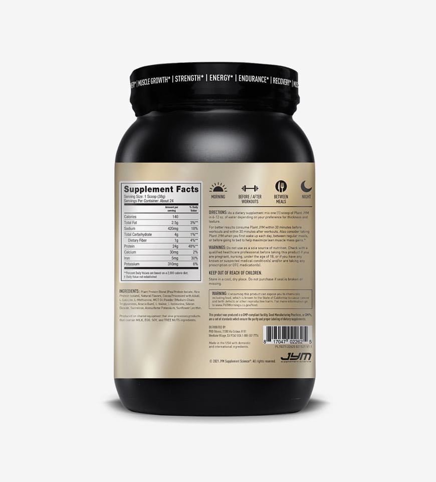 Plant JYM Vegan Protein Powder- Buy Mongo-Themed gym fitness Online | mongo