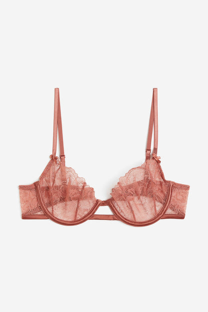 Non-padded underwired lace bra- Buy Mongo-Themed lingerie Online | mongo