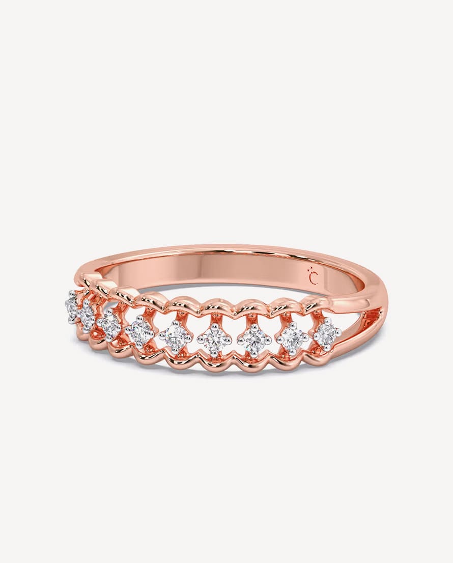 Half Eternity Diamond Ring- Buy Mongo-Themed jewelry Online | mongo