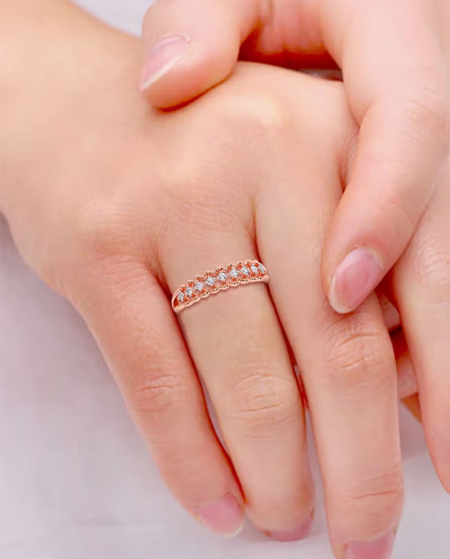 Half Eternity Diamond Ring- Buy Mongo-Themed jewelry Online | mongo