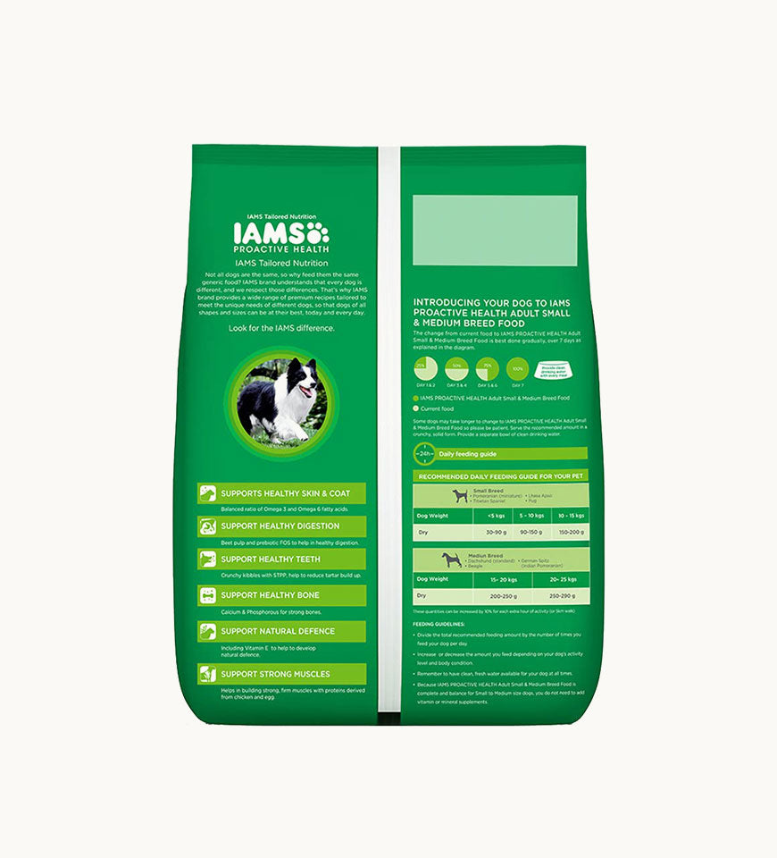 IAMS Adult Dry Dog Food for Small & Medium Breed Dogs, Chicken Flavor- Buy Mongo-Themed Pet food Online | mongo