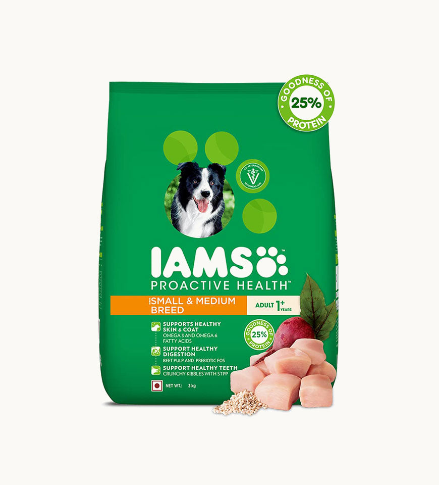 IAMS Adult Dry Dog Food for Small & Medium Breed Dogs, Chicken Flavor- Buy Mongo-Themed Pet food Online | mongo