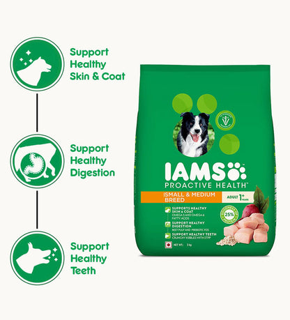 IAMS Adult Dry Dog Food for Small & Medium Breed Dogs, Chicken Flavor- Buy Mongo-Themed Pet food Online | mongo