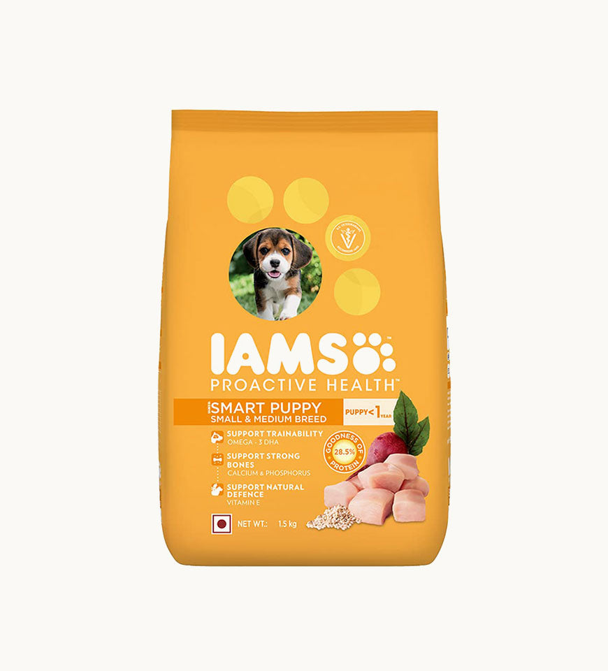 IAMS Puppy Dry Dog Food for Small & Medium Breed Dogs- Buy Mongo-Themed Pet food Online | mongo